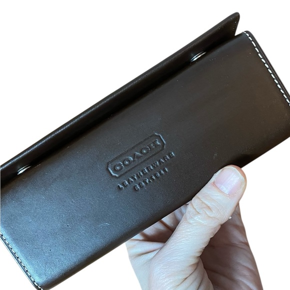 Coach Brown Leather Sunglasses Case main image 3